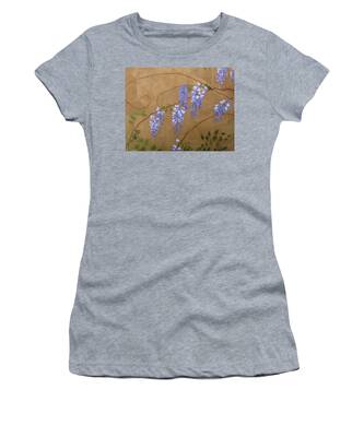 Periwinkle Wisteria Flowers Women's T-Shirts