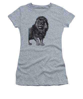 Male Lion Digital Art Women's T-Shirts