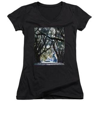 Savannah Sparrow Women's V-Neck T-Shirts
