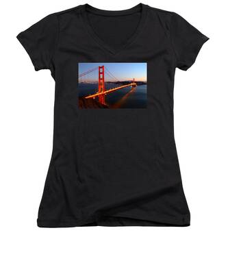 San Francisco Bay Trail Women's V-Neck T-Shirts