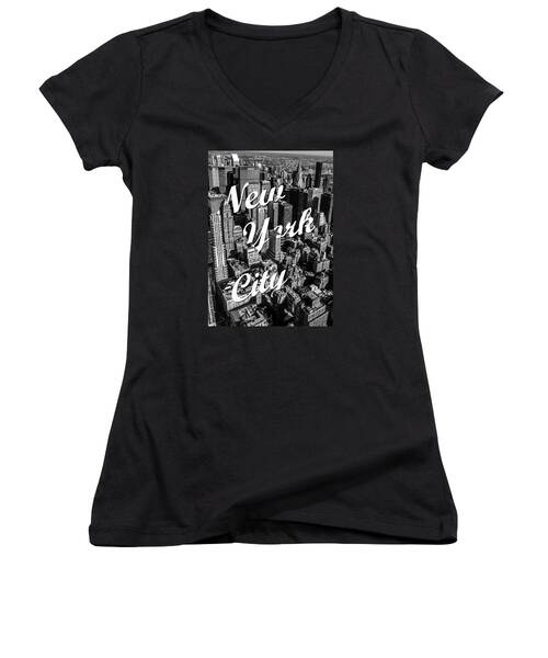 New York Buildings Women's V-Neck T-Shirts