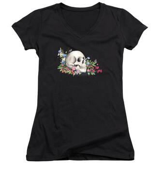 Still Life With Flowers Women's V-Neck T-Shirts