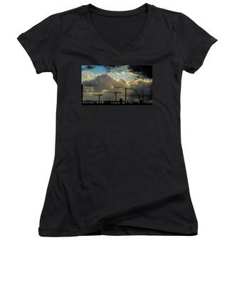 Urban Landscape Women's V-Neck T-Shirts