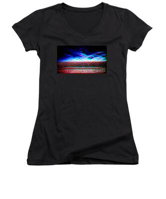 Abstract Expresionism Women's V-Neck T-Shirts