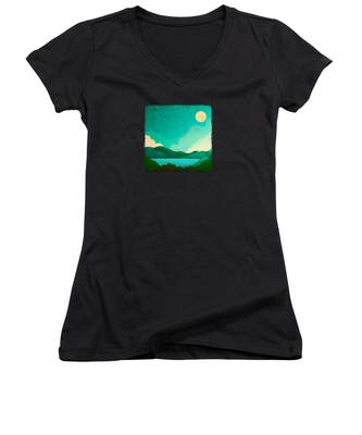 Dream Lake Women's V-Neck T-Shirts
