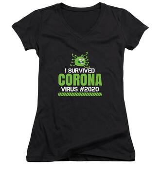Corona Virus Women's V-Neck T-Shirts
