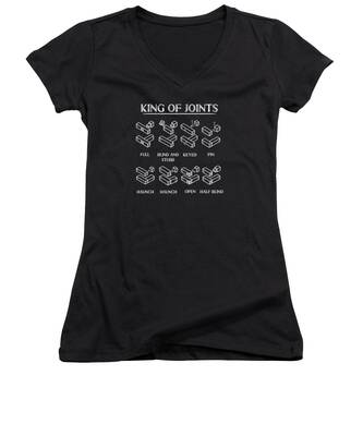 Woodworking Joint Women's V-Neck T-Shirts