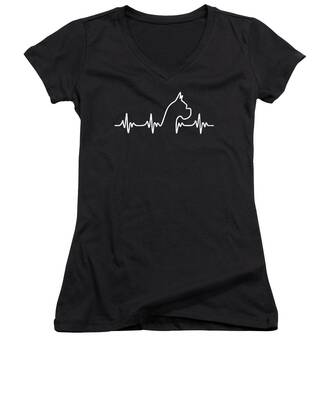Heart Beat Women's V-Neck T-Shirts