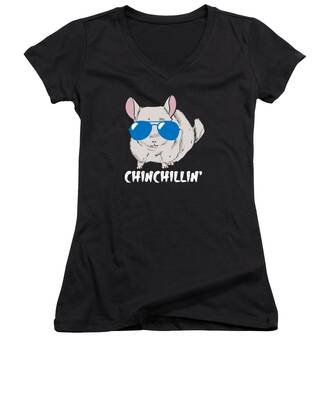Chinchilla Women's V-Neck T-Shirts