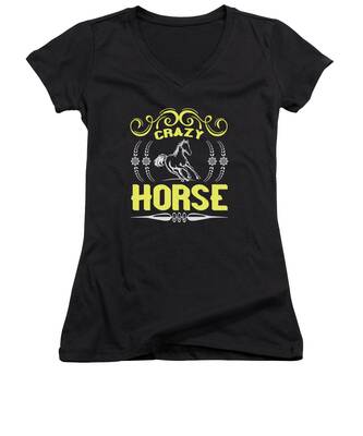 Crazy Horse Women's V-Neck T-Shirts