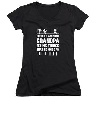 Old People Women's V-Neck T-Shirts
