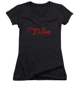 Heart Math Women's V-Neck T-Shirts