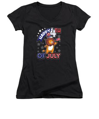 Pride Of Lions Women's V-Neck T-Shirts