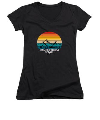 Utah Temple Women's V-Neck T-Shirts