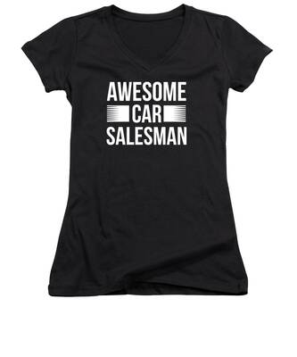 Car Dealership Women's V-Neck T-Shirts