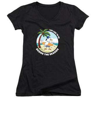 Sea Shore Women's V-Neck T-Shirts