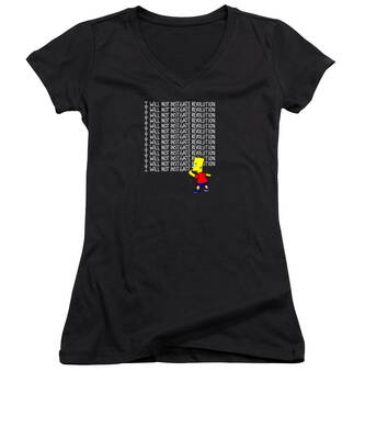 The Simpsons Women's V-Neck T-Shirts