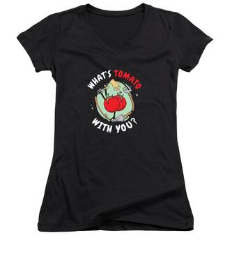 Tomato Women's V-Neck T-Shirts