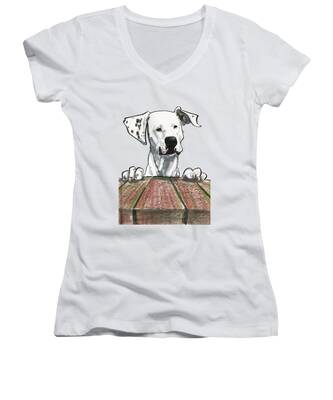 American Bulldog Women's V-Neck T-Shirts