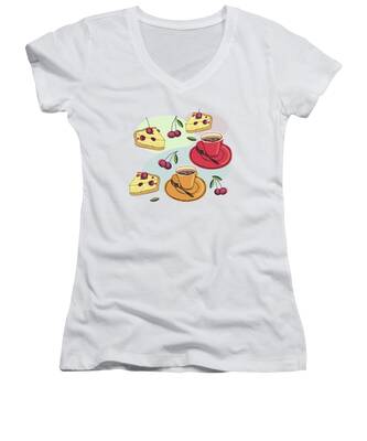 Cherry Pie Women's V-Neck T-Shirts