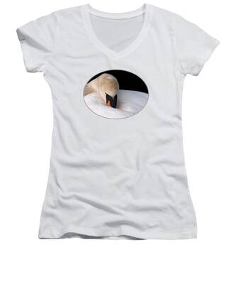 Swans Nest Women's V-Neck T-Shirts