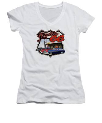 Main Street Usa Women's V-Neck T-Shirts