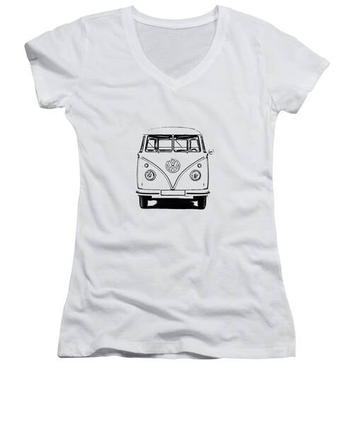 Vw Bus Women's V-Neck T-Shirts
