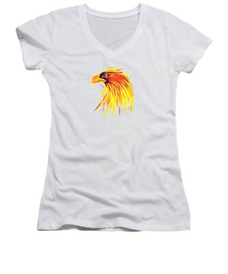 Phoenix Bird Women's V-Neck T-Shirts