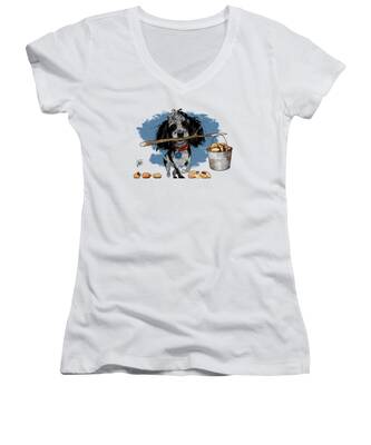 Miniature Poodle Women's V-Neck T-Shirts