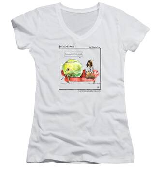 Tennis Ball Women's V-Neck T-Shirts