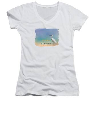 Fort Myers Beach Women's V-Neck T-Shirts