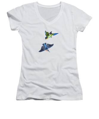 Wings Up Women's V-Neck T-Shirts
