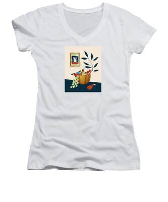 Fruit Bowl Women's V-Neck T-Shirts