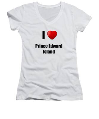 Prince Edward Island Women's V-Neck T-Shirts