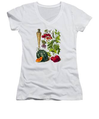 Red Tomatoes Women's V-Neck T-Shirts