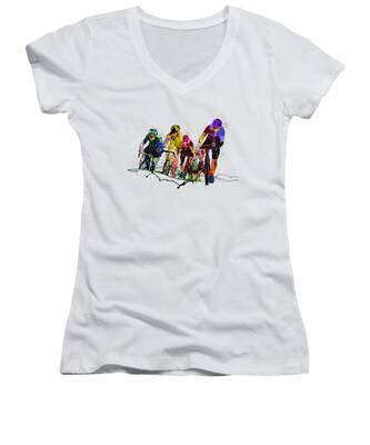 Le Tour De France Women's V-Neck T-Shirts