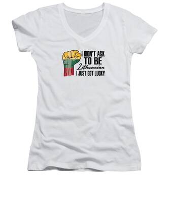 Lithuania Women's V-Neck T-Shirts