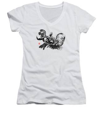 Louis Armstrong Women's V-Neck T-Shirts