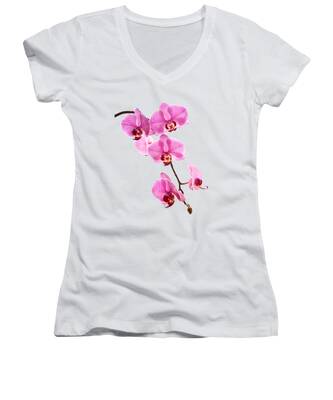 Moth Orchid Women's V-Neck T-Shirts