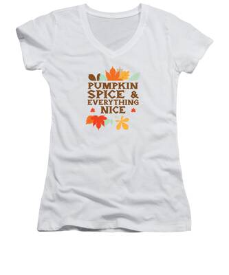 Fall Time Women's V-Neck T-Shirts