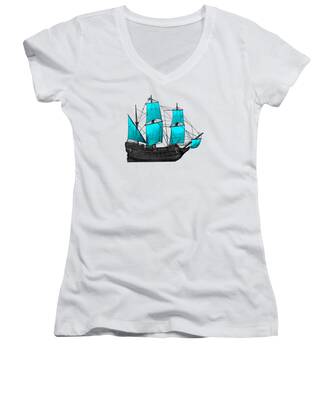 Sailing Away Women's V-Neck T-Shirts