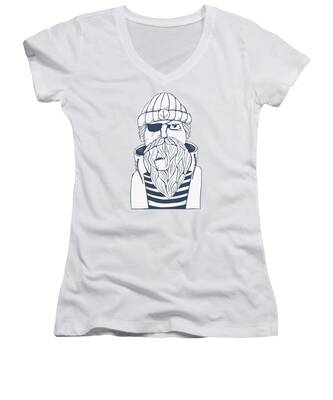 Sea Boat Women's V-Neck T-Shirts