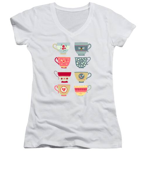 Cups Women's V-Neck T-Shirts