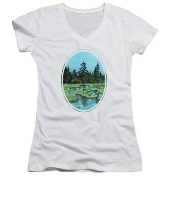Marsh Grass Women's V-Neck T-Shirts