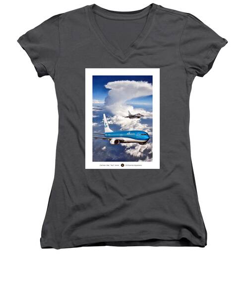 Royal Netherlands Air Force Women's V-Neck T-Shirts