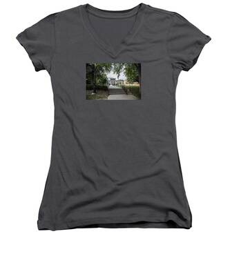 Joe Paterno Library Women's V-Neck T-Shirts
