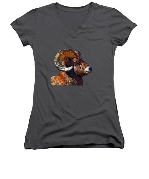 Desert Bighorn Sheep Women's V-Neck T-Shirts