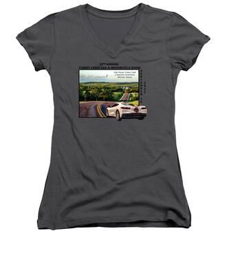 Scenic Kansas Women's V-Neck T-Shirts