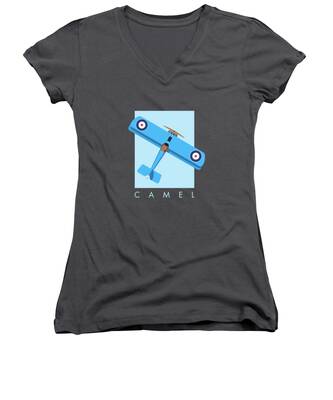 Biplane Women's V-Neck T-Shirts