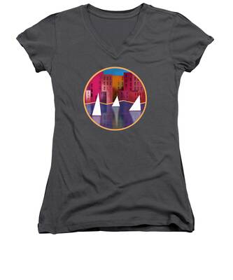 City Reflections Women's V-Neck T-Shirts